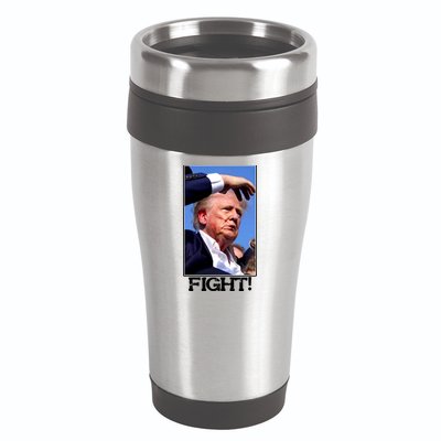 Fight Donald Trump Rally Gun Shot Fired Shooting Pennsylvania 16oz Travel Tumbler