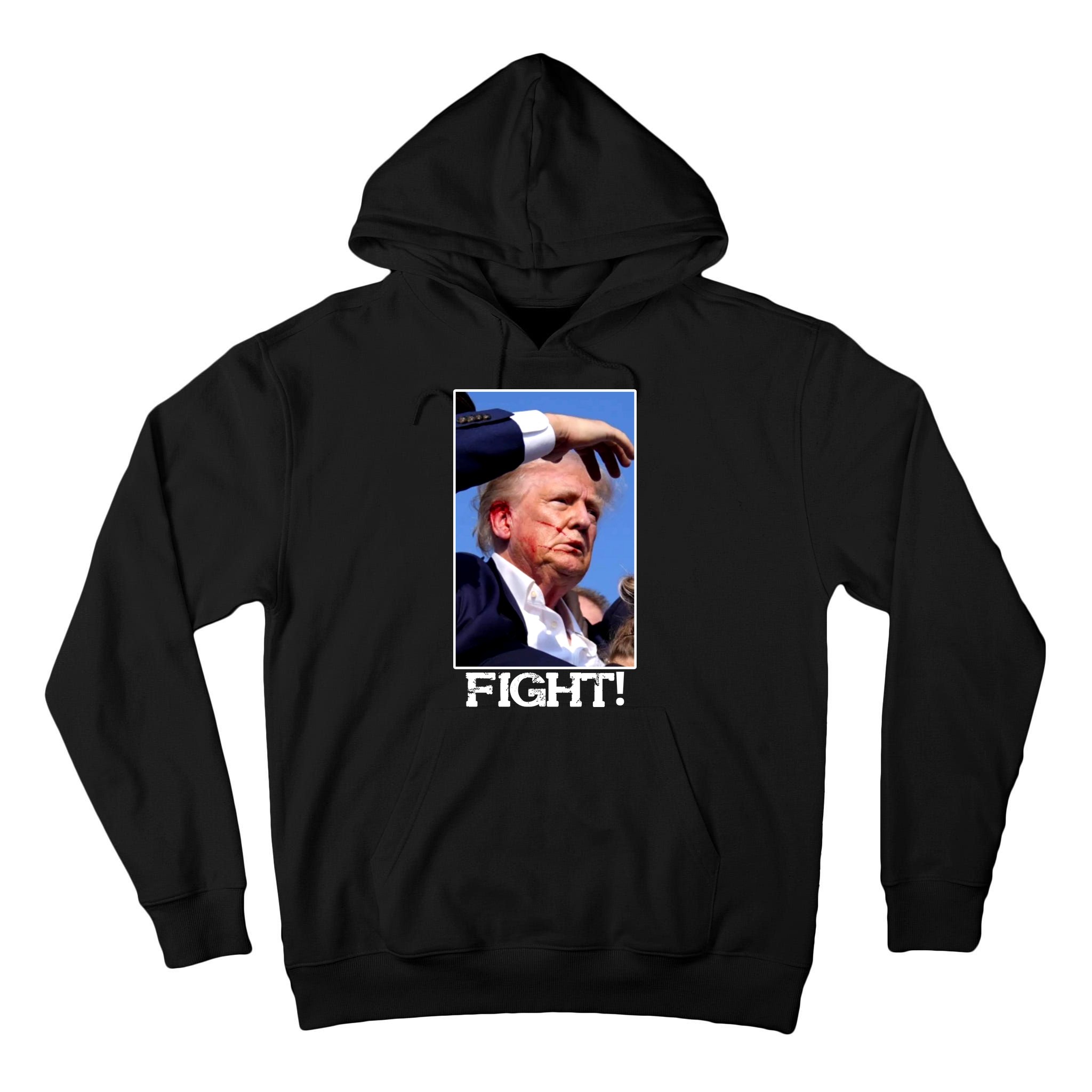 Fight Donald Trump Rally Gun Shot Fired Shooting Pennsylvania Tall Hoodie