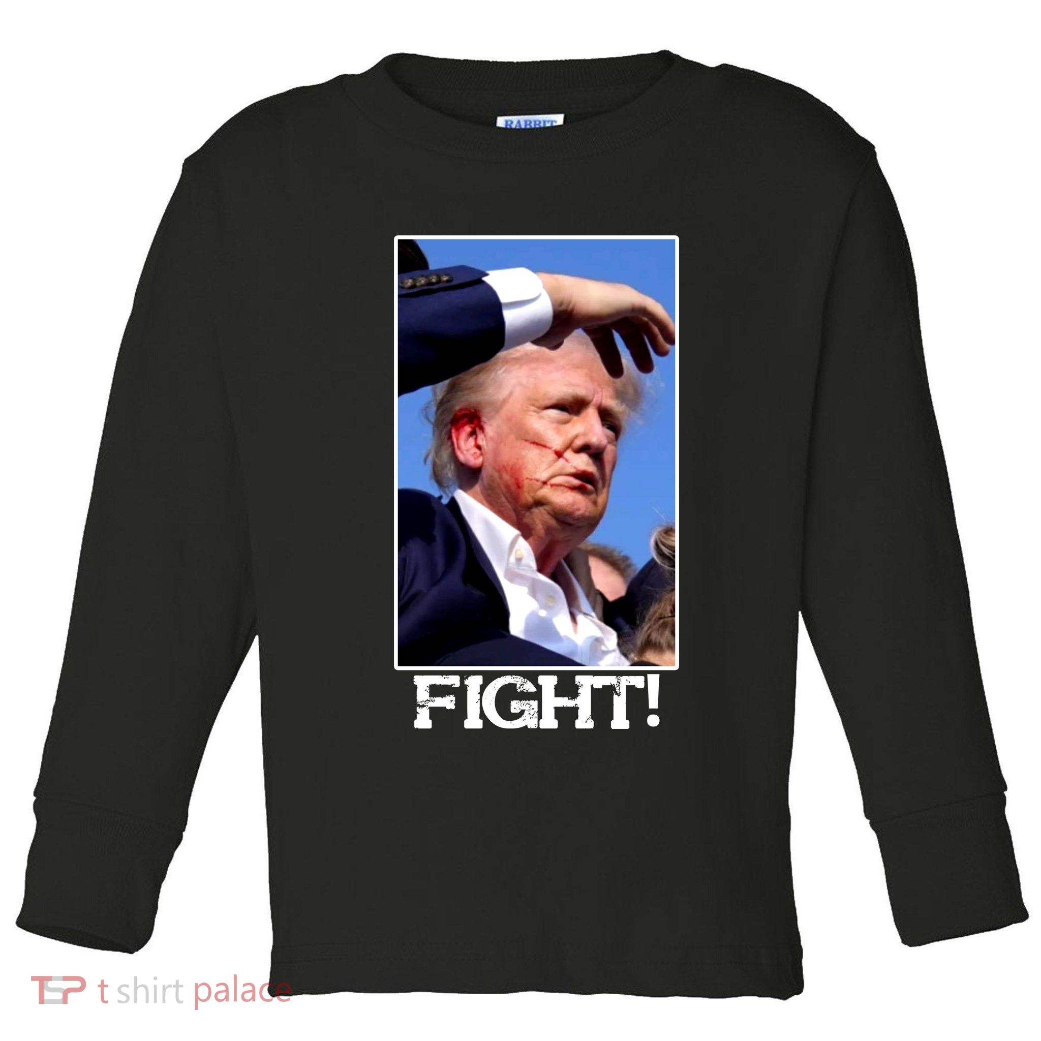 Fight Donald Trump Rally Gun Shot Fired Shooting Pennsylvania Toddler Long Sleeve Shirt