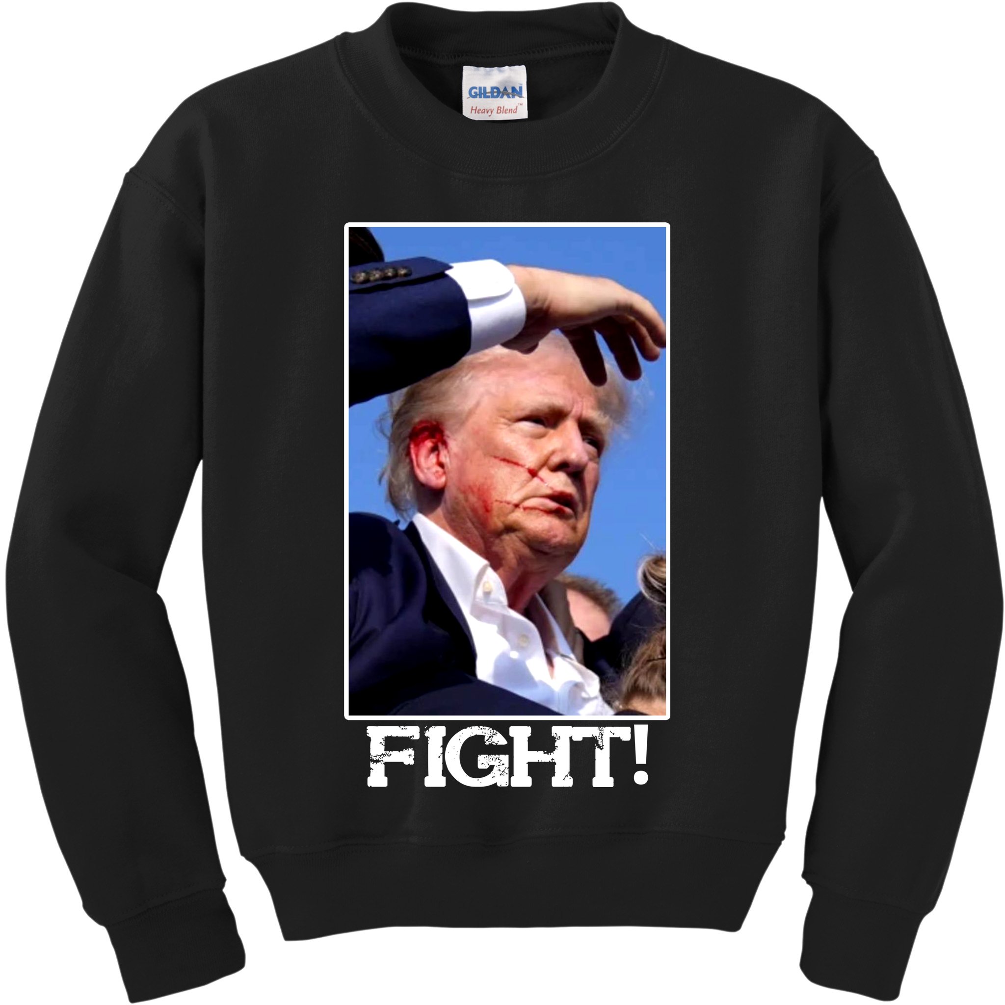 Fight Donald Trump Rally Gun Shot Fired Shooting Pennsylvania Kids Sweatshirt