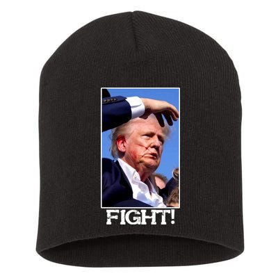 Fight Donald Trump Rally Gun Shot Fired Shooting Pennsylvania Short Acrylic Beanie