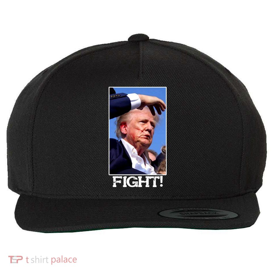 Fight Donald Trump Rally Gun Shot Fired Shooting Pennsylvania Wool Snapback Cap