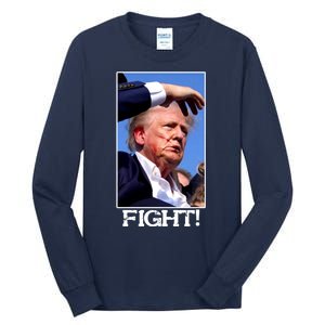 Fight Donald Trump Rally Gun Shot Fired Shooting Pennsylvania Tall Long Sleeve T-Shirt