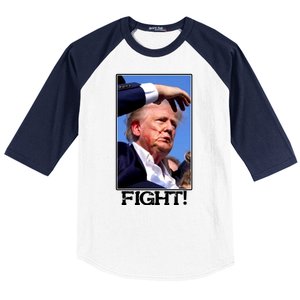 Fight Donald Trump Rally Gun Shot Fired Shooting Pennsylvania Baseball Sleeve Shirt