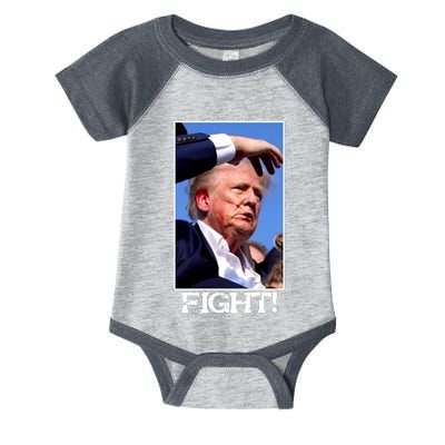 Fight Donald Trump Rally Gun Shot Fired Shooting Pennsylvania Infant Baby Jersey Bodysuit