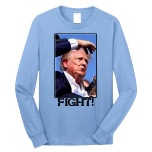 Fight Donald Trump Rally Gun Shot Fired Shooting Pennsylvania Long Sleeve Shirt