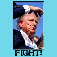 Fight Donald Trump Rally Gun Shot Fired Shooting Pennsylvania Poster