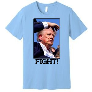 Fight Donald Trump Rally Gun Shot Fired Shooting Pennsylvania Premium T-Shirt