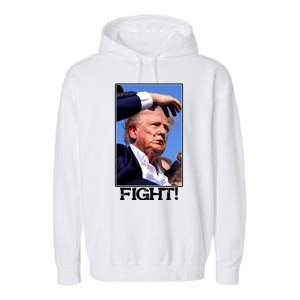 Fight Donald Trump Rally Gun Shot Fired Shooting Pennsylvania Garment-Dyed Fleece Hoodie