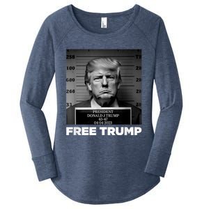 Free Donald Trump Mugshot Women's Perfect Tri Tunic Long Sleeve Shirt