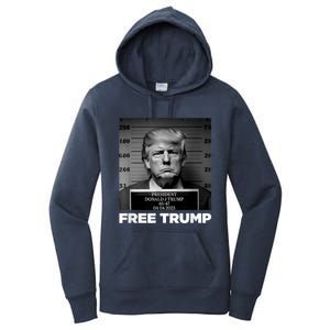 Free Donald Trump Mugshot Women's Pullover Hoodie