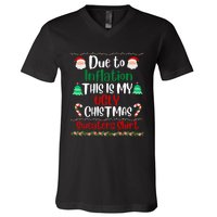 Funny Due To Inflation This Is My Ugly Christmas Sweaters V-Neck T-Shirt