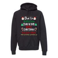 Funny Due To Inflation This Is My Ugly Christmas Sweaters Premium Hoodie