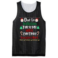 Funny Due To Inflation This Is My Ugly Christmas Sweaters Mesh Reversible Basketball Jersey Tank