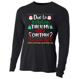 Funny Due To Inflation This Is My Ugly Christmas Sweaters Cooling Performance Long Sleeve Crew