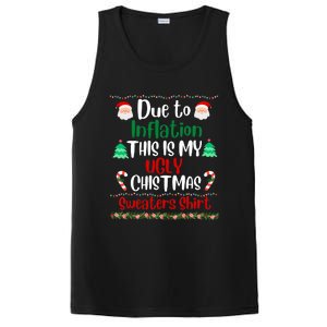 Funny Due To Inflation This Is My Ugly Christmas Sweaters PosiCharge Competitor Tank