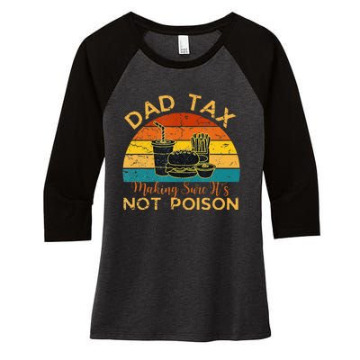 Funny Dad Tax Definition Making Sure Its Not Poi.Son Daddy Women's Tri-Blend 3/4-Sleeve Raglan Shirt