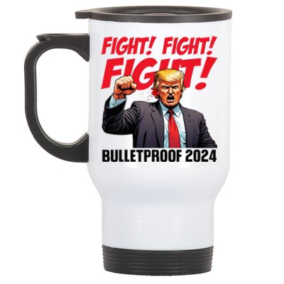 Fight Donald Trump 2024 Republicans Maga Usa Elections Stainless Steel Travel Mug