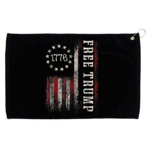 Free Donald Trump Republican Support Pro Trump American Flag Grommeted Golf Towel