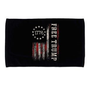 Free Donald Trump Republican Support Pro Trump American Flag Microfiber Hand Towel