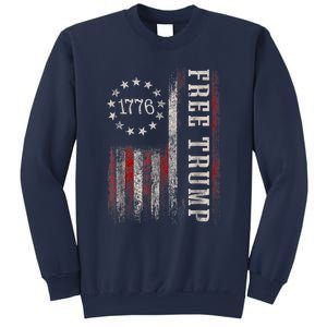 Free Donald Trump Republican Support Pro Trump American Flag Sweatshirt