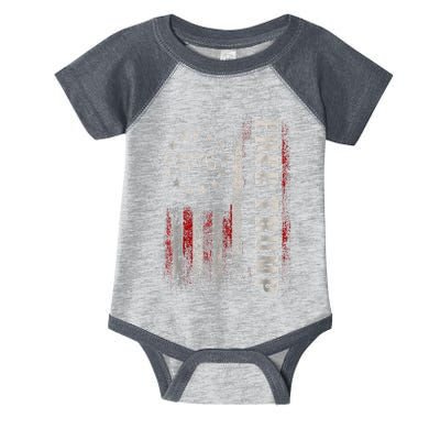 Free Donald Trump Republican Support Pro Trump American Flag Infant Baby Jersey Bodysuit