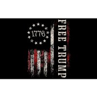 Free Donald Trump Republican Support Pro Trump American Flag Bumper Sticker