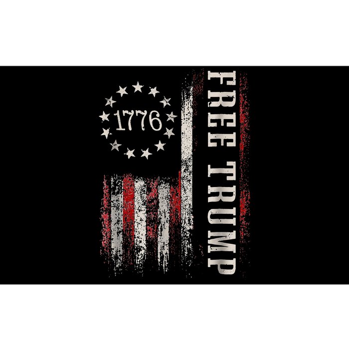 Free Donald Trump Republican Support Pro Trump American Flag Bumper Sticker