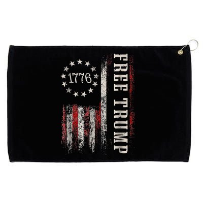 Free Donald Trump Republican Support Pro Trump American Flag Grommeted Golf Towel