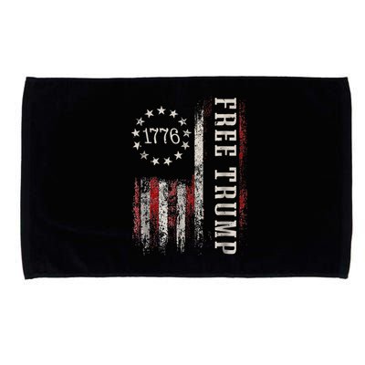 Free Donald Trump Republican Support Pro Trump American Flag Microfiber Hand Towel