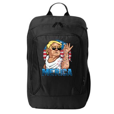 Funny Donald Trump Salt Merica Freedom 4th Of July Funny Gift City Backpack