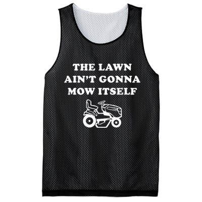 Funny Dad The Lawn Aint Gonna Mow Itself Mesh Reversible Basketball Jersey Tank