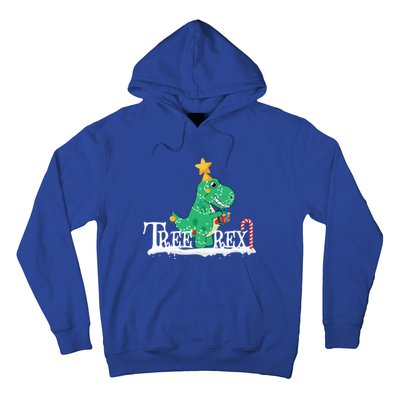 Funny Dinosaur Trex Christmas Tree Rex Gift Hoodie