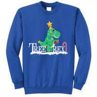 Funny Dinosaur Trex Christmas Tree Rex Gift Tall Sweatshirt