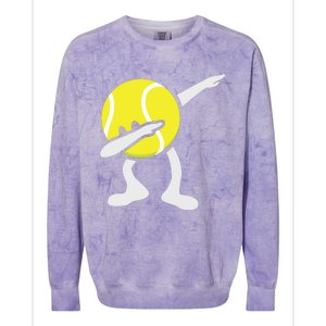 Funny Dabbing Tennis Ball Colorblast Crewneck Sweatshirt