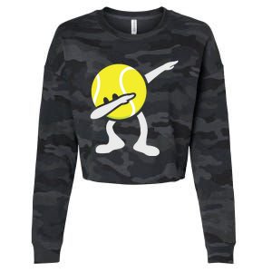 Funny Dabbing Tennis Ball Cropped Pullover Crew