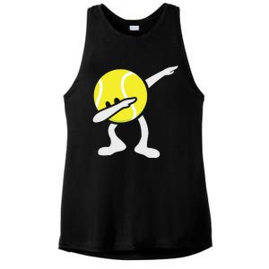 Funny Dabbing Tennis Ball Ladies PosiCharge Tri-Blend Wicking Tank