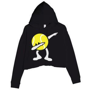 Funny Dabbing Tennis Ball Crop Fleece Hoodie