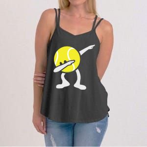 Funny Dabbing Tennis Ball Women's Strappy Tank