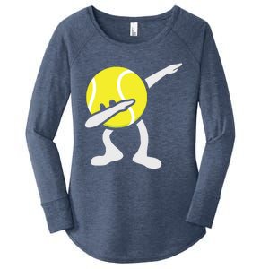 Funny Dabbing Tennis Ball Women's Perfect Tri Tunic Long Sleeve Shirt