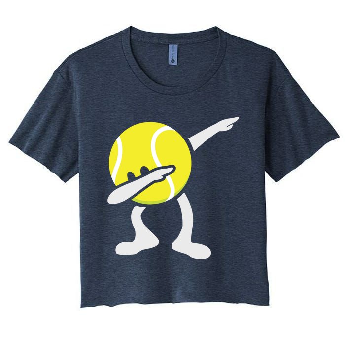 Funny Dabbing Tennis Ball Women's Crop Top Tee