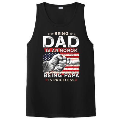 Fathers Day Tee For Dad An Honor Being Papa Is Priceless Gift PosiCharge Competitor Tank