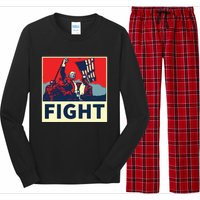 Fight Donald Trump I Stand With Trump Make America Great Again Long Sleeve Pajama Set