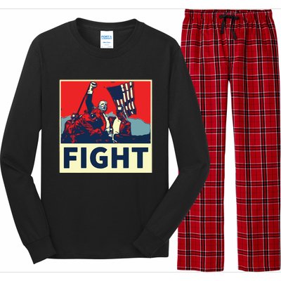 Fight Donald Trump I Stand With Trump Make America Great Again Long Sleeve Pajama Set