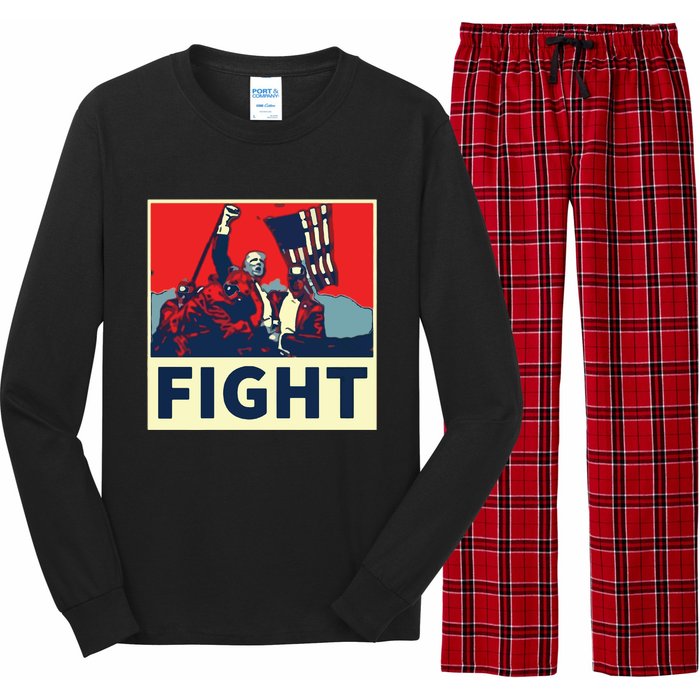 Fight Donald Trump I Stand With Trump Make America Great Again Long Sleeve Pajama Set