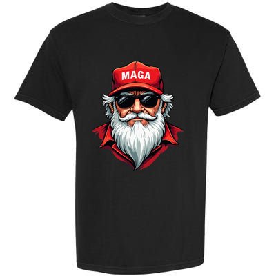 Funny Donald Trump Santa Claus Maga Christmas Holiday Garment-Dyed Heavyweight T-Shirt