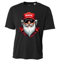 Funny Donald Trump Santa Claus Maga Christmas Holiday Cooling Performance Crew T-Shirt