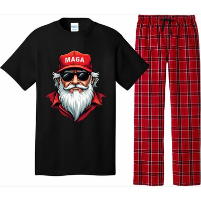 Funny Donald Trump Santa Claus Maga Christmas Holiday Pajama Set