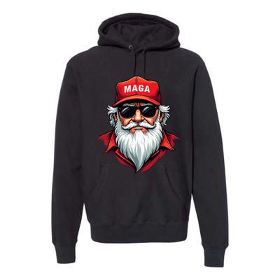 Funny Donald Trump Santa Claus Maga Christmas Holiday Premium Hoodie