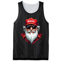 Funny Donald Trump Santa Claus Maga Christmas Holiday Mesh Reversible Basketball Jersey Tank